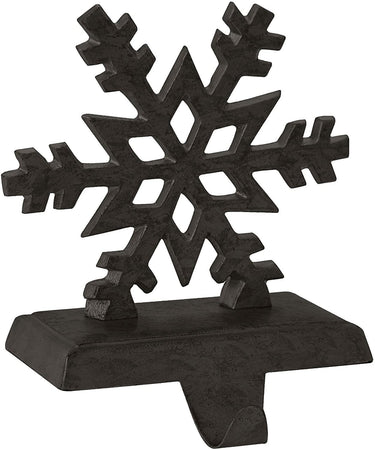 Snowflake Stocking Hanger Black - Iron Set of 2 Park Designs - The Fox Decor
